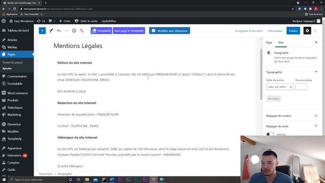 Comment créer et ajouter les mentions légales sur WordPress ? (conformité RGPD) смотреть онлайн