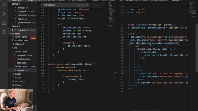 React Full Stack Blog Course 2020 Part 2: Responsive Navigation Menu смотреть онлайн