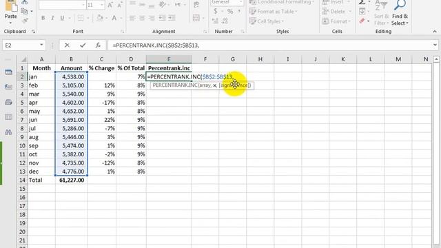 #337 How T Calculate Percentrank.inc Different Types On Excel Formula Hindi смотреть онлайн