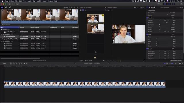 ДВЕ КАМЕРЫ ИЗ ОДНОЙ (псевдомультикамера) на реальном примере в Final Cut Pro. Полезные фишки! смотреть онлайн