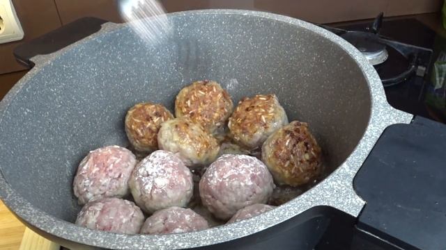 Тефтели в сливочном соусе! Вкусно и просто! смотреть онлайн