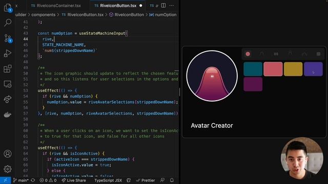 Creating an Interactive Avatar Builder with Rive and React смотреть онлайн