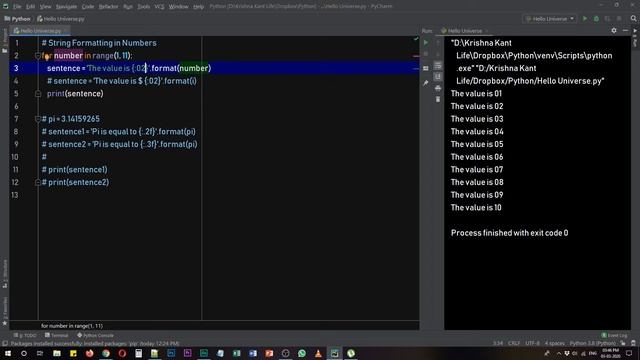 Python String Formatting - Number Format - Part 3 - Learn Python Codes Python Tutorial смотреть онлайн