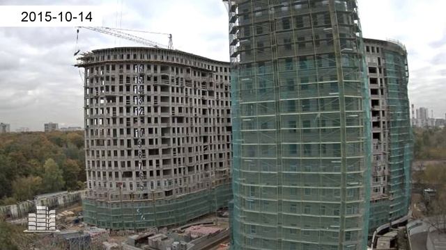 Ход строительства ЖК «Лефорт», корп. 1 и 2 (июнь 2015 г. - февраль 2016 г.) смотреть онлайн