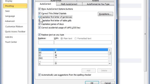 The First Letter of a Word is Automatically Capitalized - Word 2010 смотреть онлайн