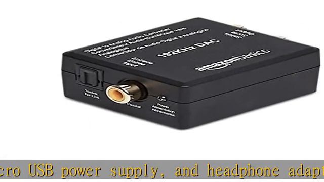 Amazon Basics 192KHz Digital Optical Coax to Analog RCA Audio Converter, ABS, Black, 2 x 1.6 x 1 in смотреть онлайн
