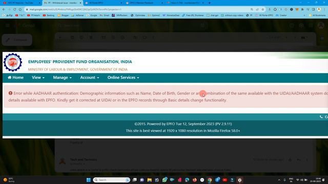 PF Account Claim Aadhar Authentication Error name DOE Gender problem with Solution @PF Helpline смотреть онлайн