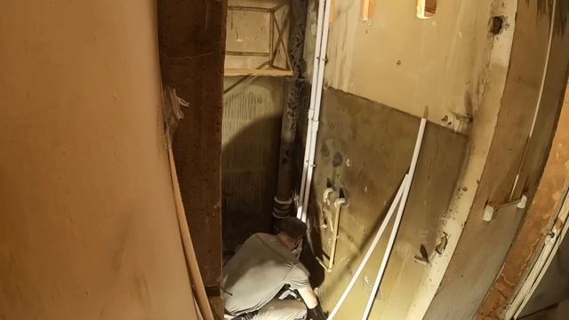 ВСЕ ЭТАПЫ РЕМОНТА ВАННОЙ И ТУАЛЕТА ЧАСТЬ1. #ремонтвванной смотреть онлайн