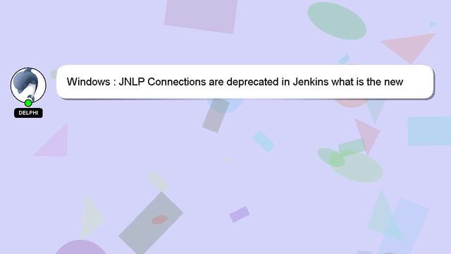 Windows : JNLP Connections are deprecated in Jenkins what is the new recommended way connecting a w смотреть онлайн