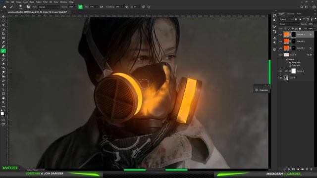 I Made The Gas Mask Glow | Photoshop Tutorial смотреть онлайн