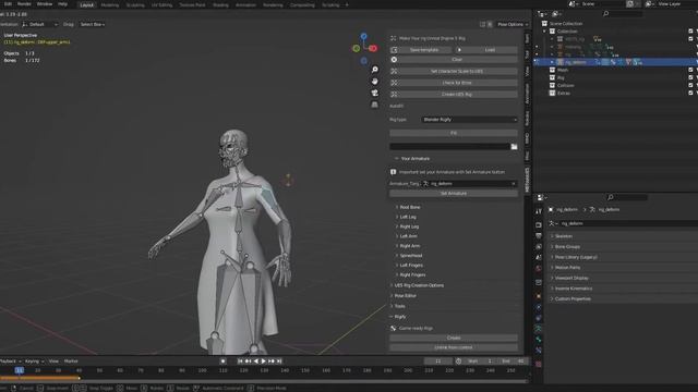 Magic Bone Tools new features for blender rigify with rigify face rig to UE5 смотреть онлайн