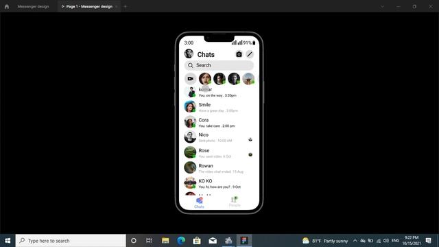 messenger design in figma смотреть онлайн