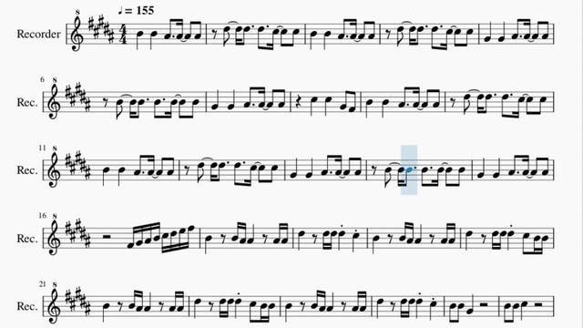 Recorder Sheet Music: How to play Dance Till You're Dead by A Trak смотреть онлайн
