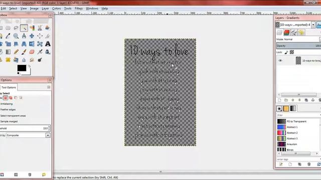 How to give an image a transparent background! (GIMP 2.8) смотреть онлайн