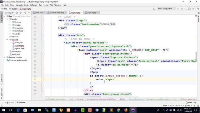 LMS - Part 4 ( Student Registration Form Validation in Library Management System in PHP ) смотреть онлайн