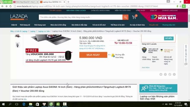 Laptop Asus E403NA 14 inch (Xám) - Tặngchuột Logitech M170 (Đen) + Voucher 200.000 đồng смотреть онлайн