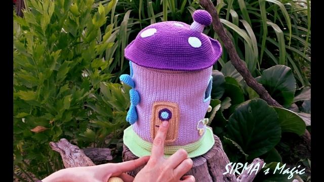 Mushroom Shape Sorter - Crochet Toddler Toy