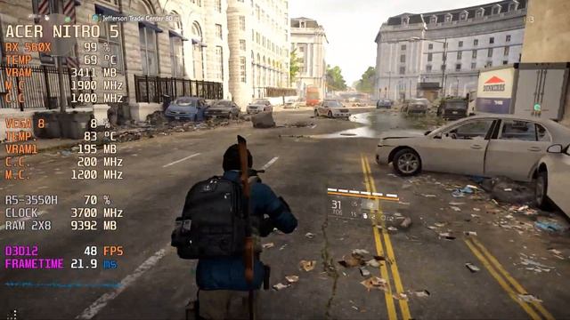 ACER NITRO 5 AN515-43 Ryzen 5 3550H RX 560X The Division 2 High Setting смотреть онлайн