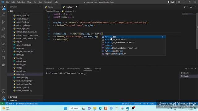 26. Rotate the Image using OpenCV and Python смотреть онлайн