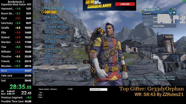[Outdated] Borderlands 2 UVHM Geared Axton Expertise Mod Speedrun (57:54) смотреть онлайн