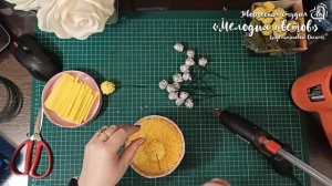 Делаем соцветия Мимозы (цветы из изолона, веточка, мимоза из изолона, фоамиран, рукоделие, diy)