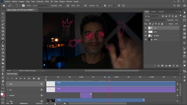 Dibujo y animación sobre video en Photoshop 2022 | Tutorial 152 | Español смотреть онлайн