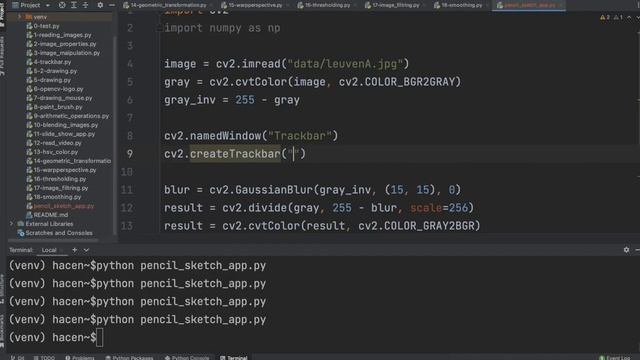 OpenCV with Python | Project #5-Pencil Sketch Creator App смотреть онлайн