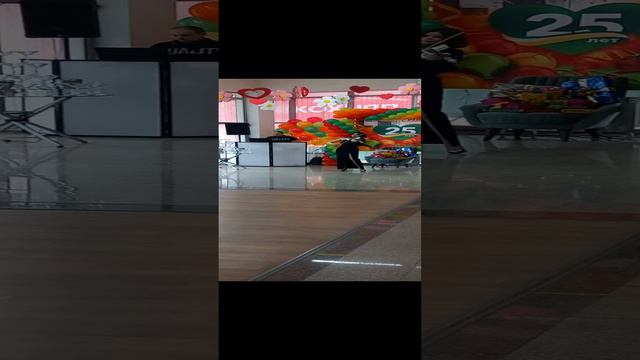 Игра на  скрипке  под музыку, магазин Ромарти, мебель,  25 лет отмечает, Тула, музыка