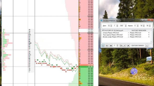 Возможность тестирования истории торгов по стакану и ленте в приводе QScalp.