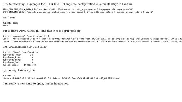 How to change hugepages in Debian? смотреть онлайн