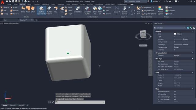 [PART 34] AutoCAD 2021 Surface Extrude And Patch Essential Training For Beginner смотреть онлайн