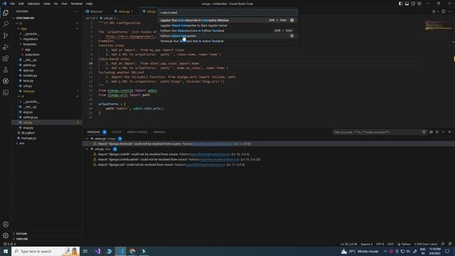 Import "django.shortcuts" could not be resolved from source | Django Python смотреть онлайн