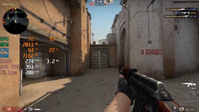 CSGO - i5 12400F + RTX 3060 8GB - 1080p Max Settings - Benchmark Fps Test смотреть онлайн