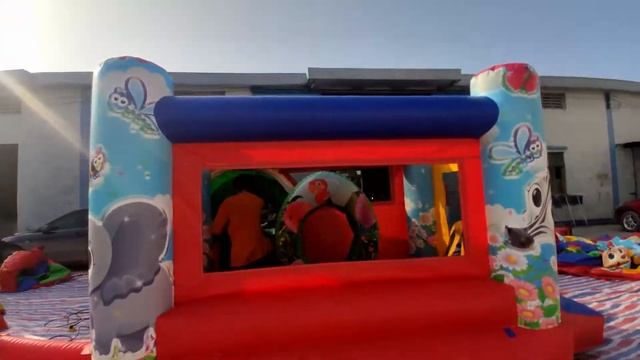 Коммерческий надувной батут"Радужный" 3.5 x 3 x 2.2 m смотреть онлайн