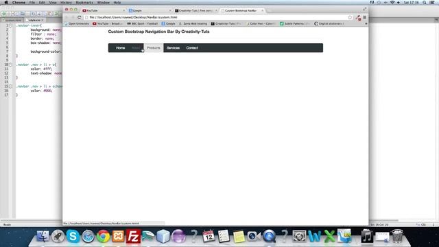 Twitter Bootstrap Tutorial 12 - Customize NavBar смотреть онлайн