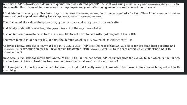 Wordpress: Upload path/URL weirdness for the main blog of a multisite/network setup (2 Solutions!!) смотреть онлайн