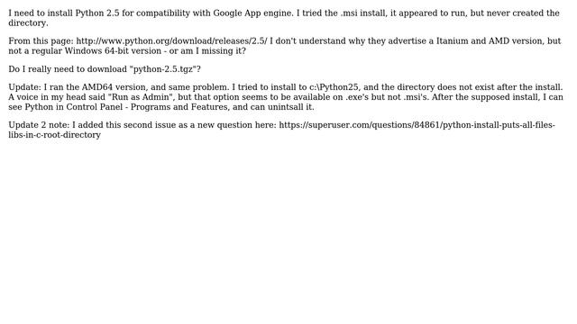 Install Python 2.5 on Windows 7 64-bit? смотреть онлайн