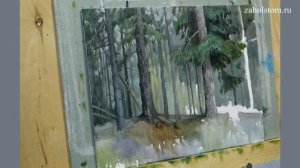 "Медведь вдали!". Живопись маслом. Художник Алексей Епишин