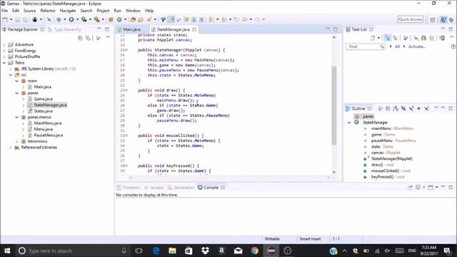[Game Prototyping Video] Tetris in Java (Part 4 - Menus) смотреть онлайн