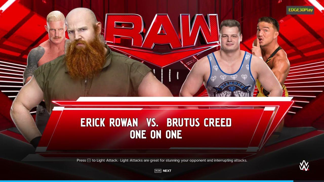 WWE2K24 Erick Rowan w/ Dexter Lumis vs Brutus Creed w/ Chad Gable смотреть онлайн