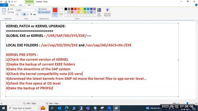 SAP BASIS - KERNEL UPGRADE from 753 PL 1100 to 753 PL 1200 смотреть онлайн