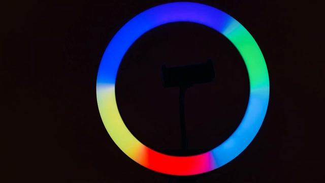 ОБЗОР Разноцветная кольцевая LED лампа RGB 26 см смотреть онлайн