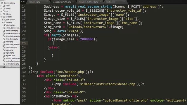 Developing the feature of instructor profile upload using PHP MySQL jQuery and Bootstrap Part-11 смотреть онлайн