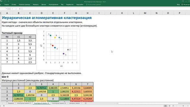 Кластерный анализ. Иерархическая кластеризация. Метод k-средних. смотреть онлайн