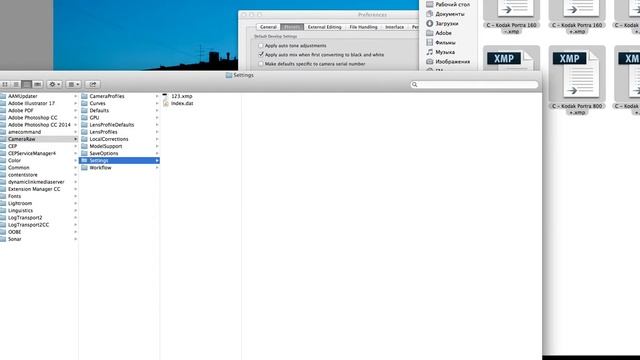 Установка ACR Presets / Setting ACR Presets / Install ACR Presets