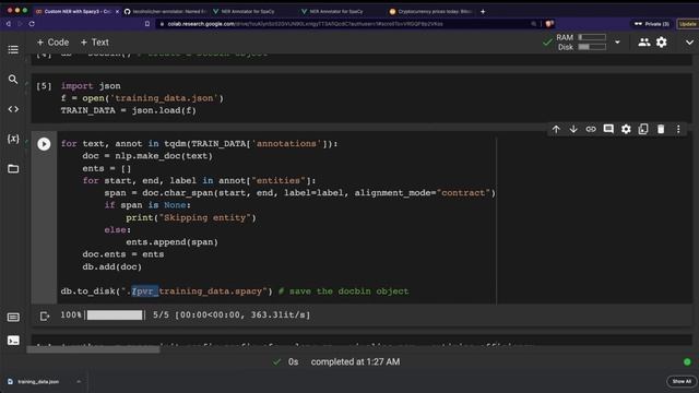 Custom NER with spaCy v3 Tutorial | Free NER Data Annotation | Named Entity Recognition Tutorial смотреть онлайн