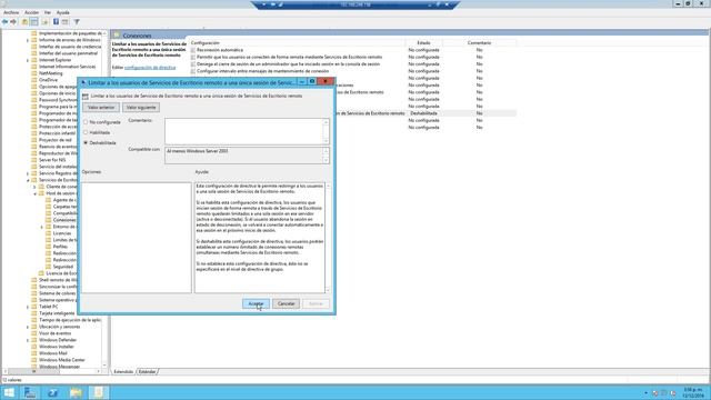 Windows Server 2012 R2 - Permitir varias sesiones de Escritorio Remoto con un mismo usuario смотреть онлайн