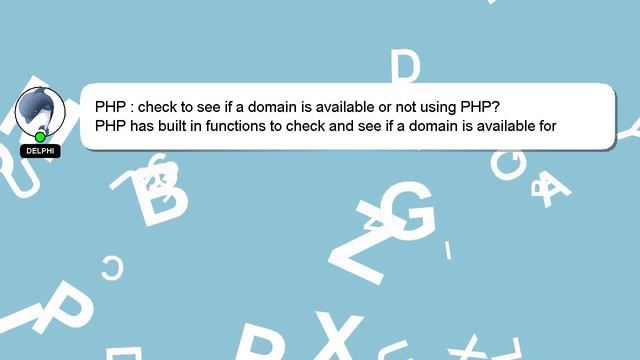 PHP : check to see if a domain is available or not using PHP? смотреть онлайн