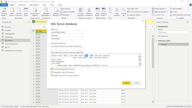 COLUMNAS PERSONALIZADAS Y PLEGADO DE CONSULTAS SQL EN POWER QUERY смотреть онлайн