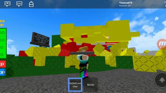 Нубик разрушается на кубики , я разрушаю нубика |Roblox смотреть онлайн